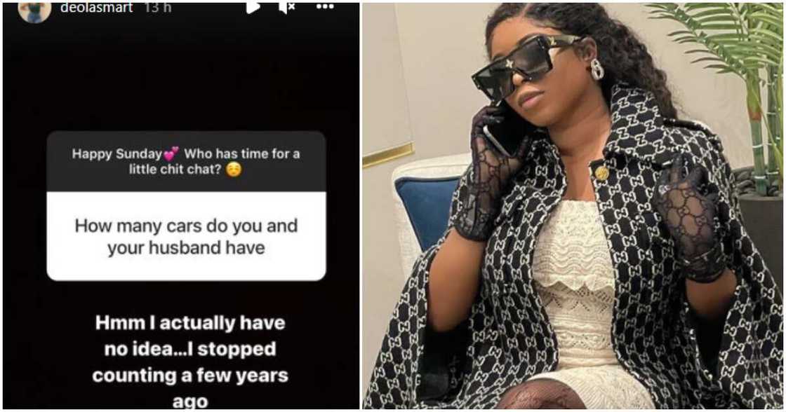 Deola Smart has no idea how many cars she has with her husband Deola Smart has no idea how many cars she has with her husband