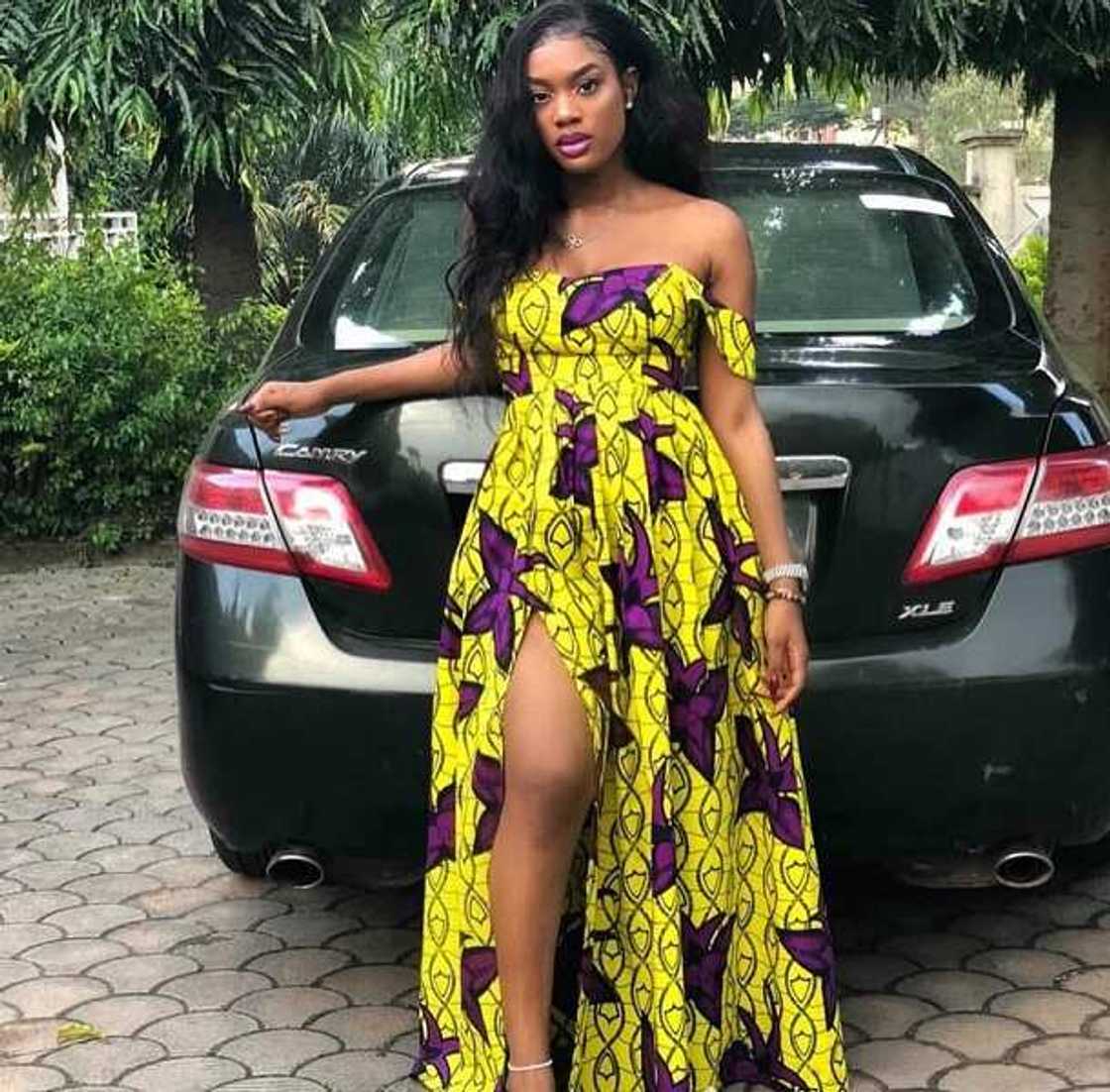 Bella Naija Ankara flared dress Bella Naija Ankara flared dress