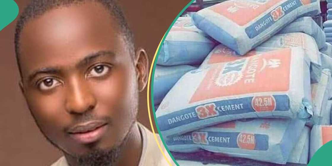 Matashi ya cika da mamakin mai siminti Matashi ya cika da mamakin mai siminti