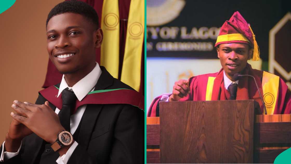 Benedict graduates with a first-class in Business Administration and a perfect CGPA of 5.0. Benedict graduates with a first-class in Business Administration and a perfect CGPA of 5.0.
