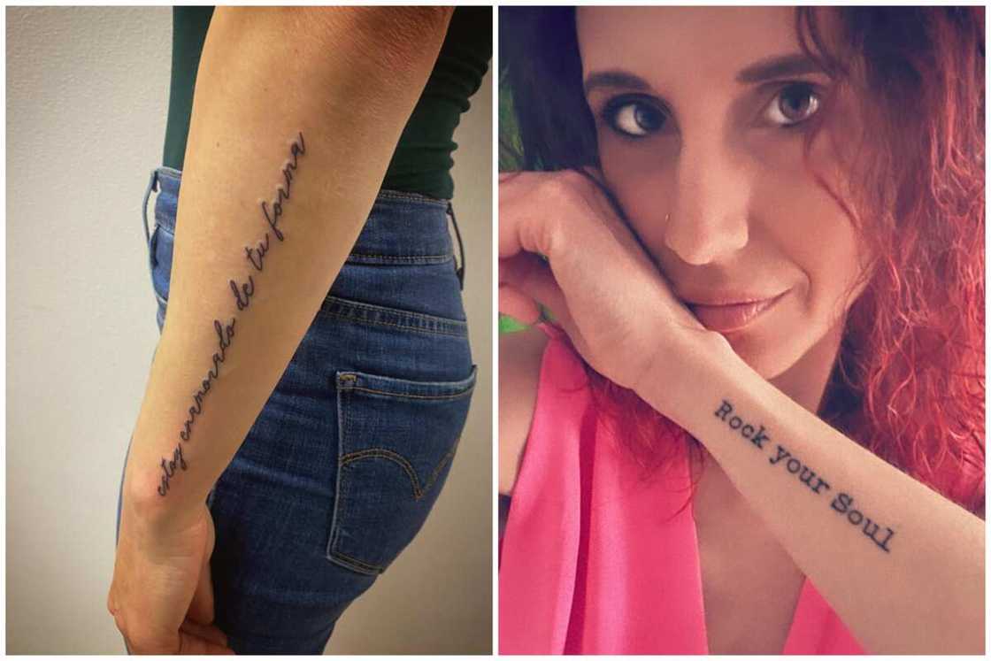 women's unique arm tattoos