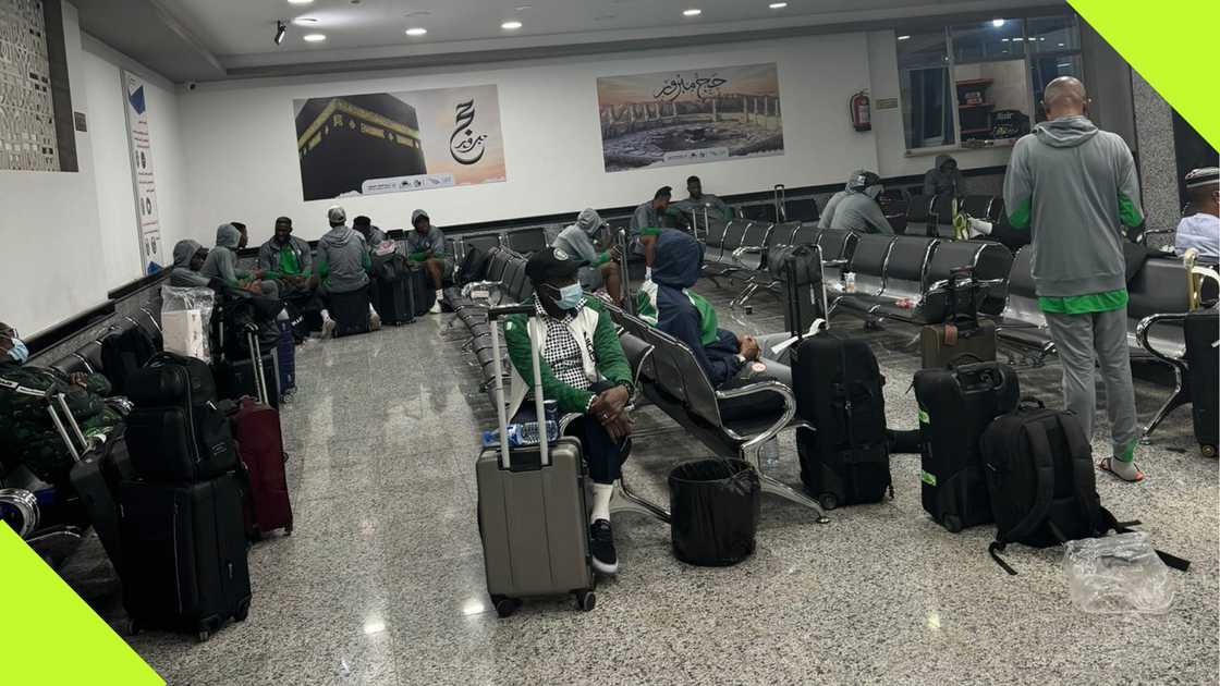 Super Eagles players were left stranded at Al Abraq International Airport in Libya.