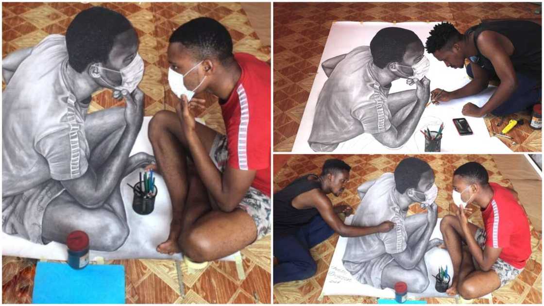 The Nigerian artist's work is simply amazing and detailed.
Photo source: @chubbyidealarts The Nigerian artist's work is simply amazing and detailed.
Photo source: @chubbyidealarts