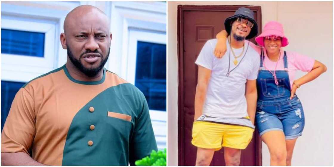 Nollywood actor Yul Edochie and Junior Pope Nollywood actor Yul Edochie and Junior Pope