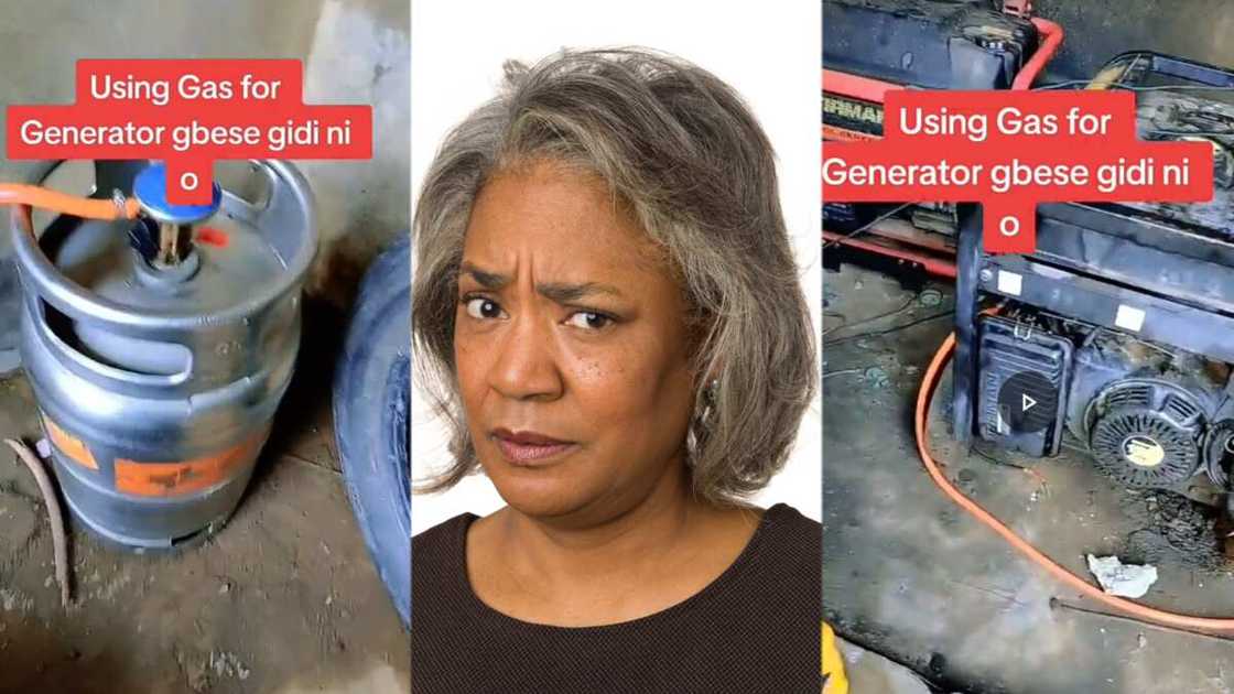 Photo of the gas and generator Photo of the gas and generator