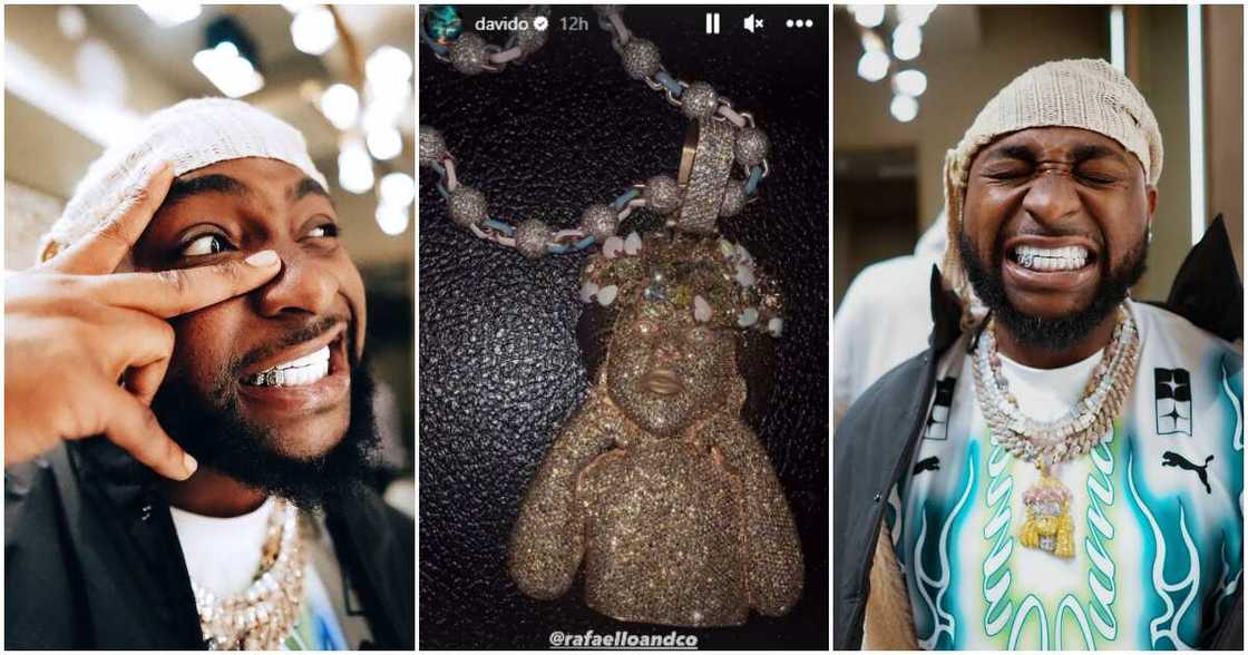 Davido flaunts diamond studs installed on his teeth Davido flaunts diamond studs installed on his teeth