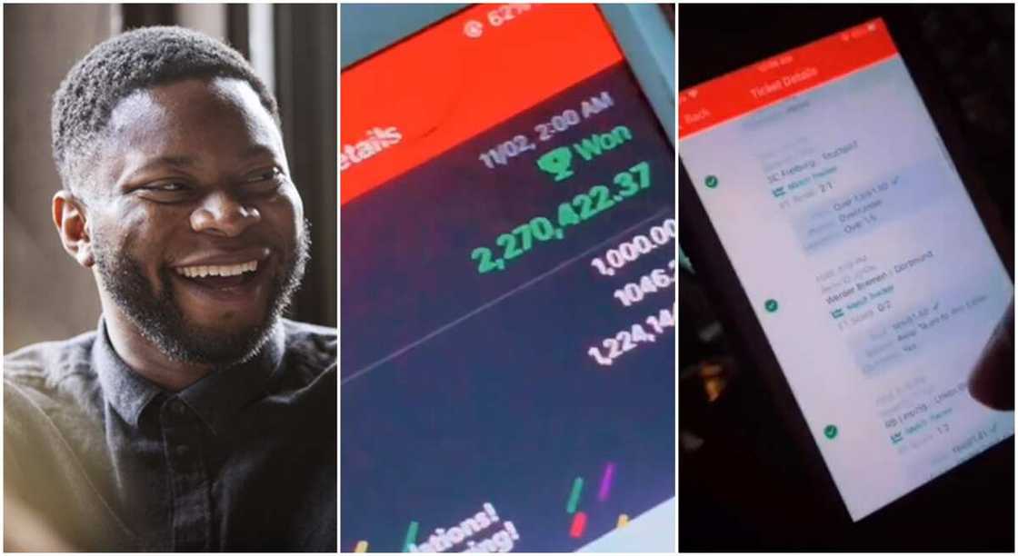 Photos as Nigerian man wins N2 million in sports bet. Photos as Nigerian man wins N2 million in sports bet.