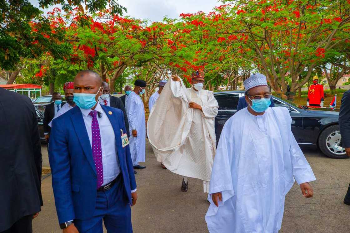 Buhari at Mambila Barracks Buhari at Mambila Barracks