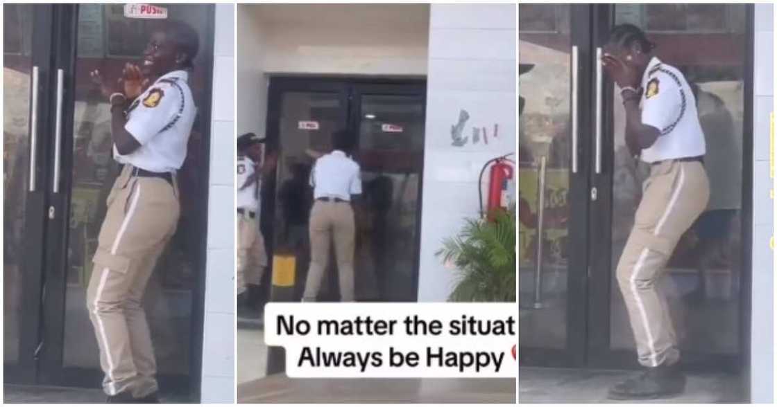 Happie Boys, security girl, dancing Happie Boys, security girl, dancing