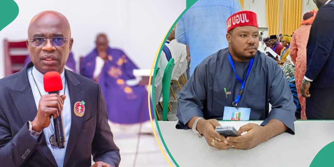 Benue state governor, Hyacinth Alia and Lawmaker Agbese Benue state governor, Hyacinth Alia and Lawmaker Agbese