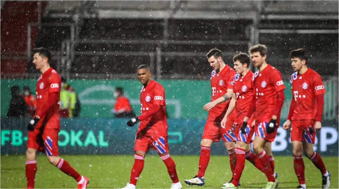 Watch bizarre celebrations by 2nd division side Holstein Kiel as they knock Bayern Munich out of German Cup Watch bizarre celebrations by 2nd division side Holstein Kiel as they knock Bayern Munich out of German Cup