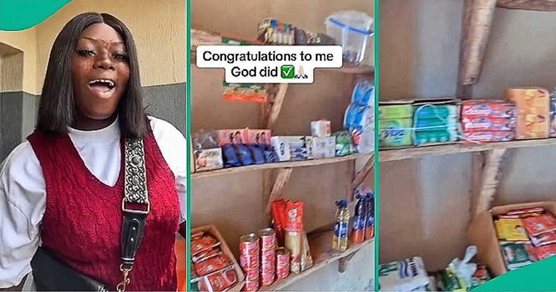 Nigerian lady flaunts provision shop