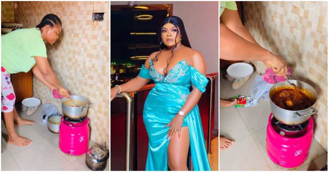 Video of actress Ruby Ojiakor's kitchen trends. Video of actress Ruby Ojiakor's kitchen trends.