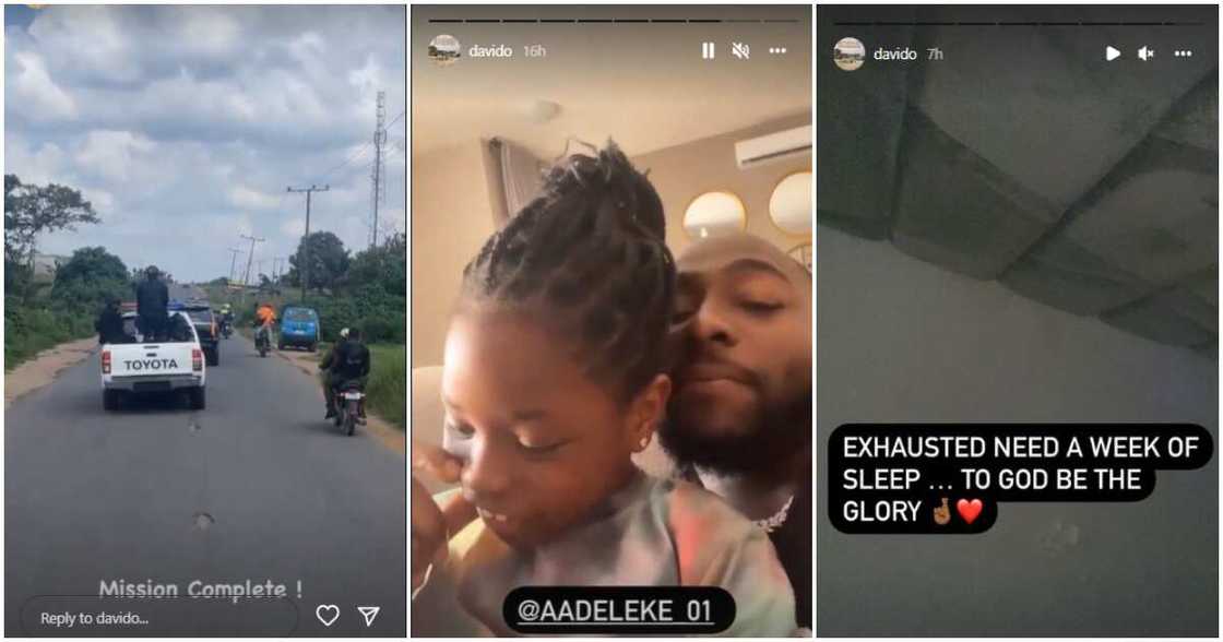 Nigerian singer Davido and daughter Imade