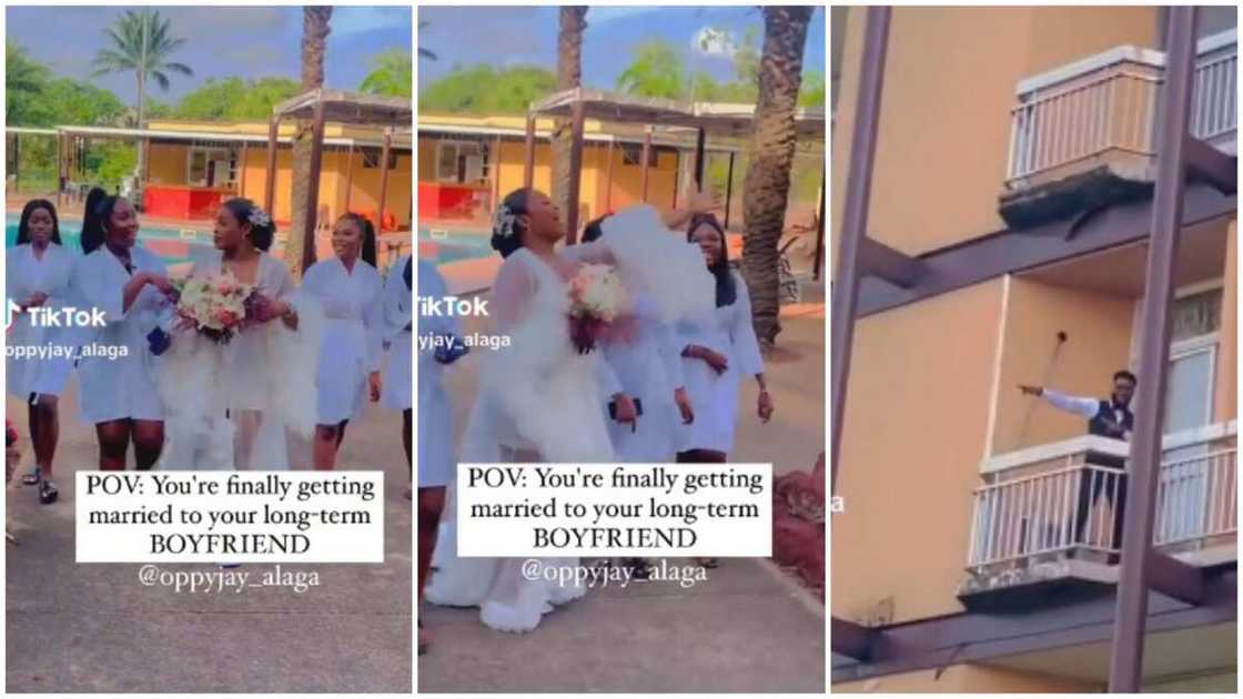 Cute wedding day moment. Photo credit:Tiktok/@oppyjay_alaga Cute wedding day moment. Photo credit:Tiktok/@oppyjay_alaga