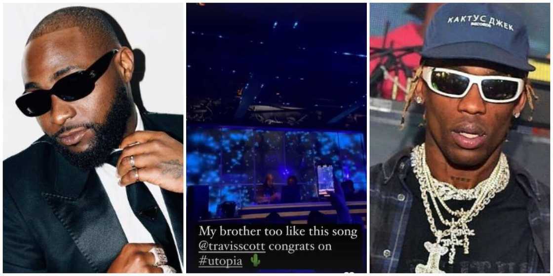 Photos of Davido and Travis Scott