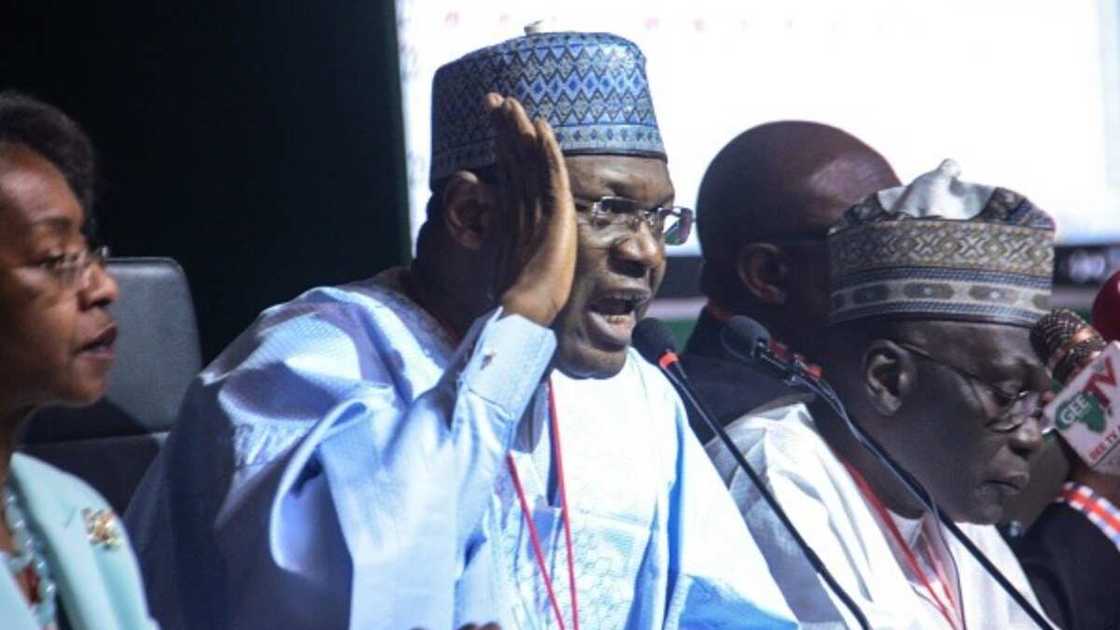 INEC Chairman Mahmood Yakubu/INEC National Commissioner/Adamawa Supplementary Governorship Election INEC Chairman Mahmood Yakubu/INEC National Commissioner/Adamawa Supplementary Governorship Election