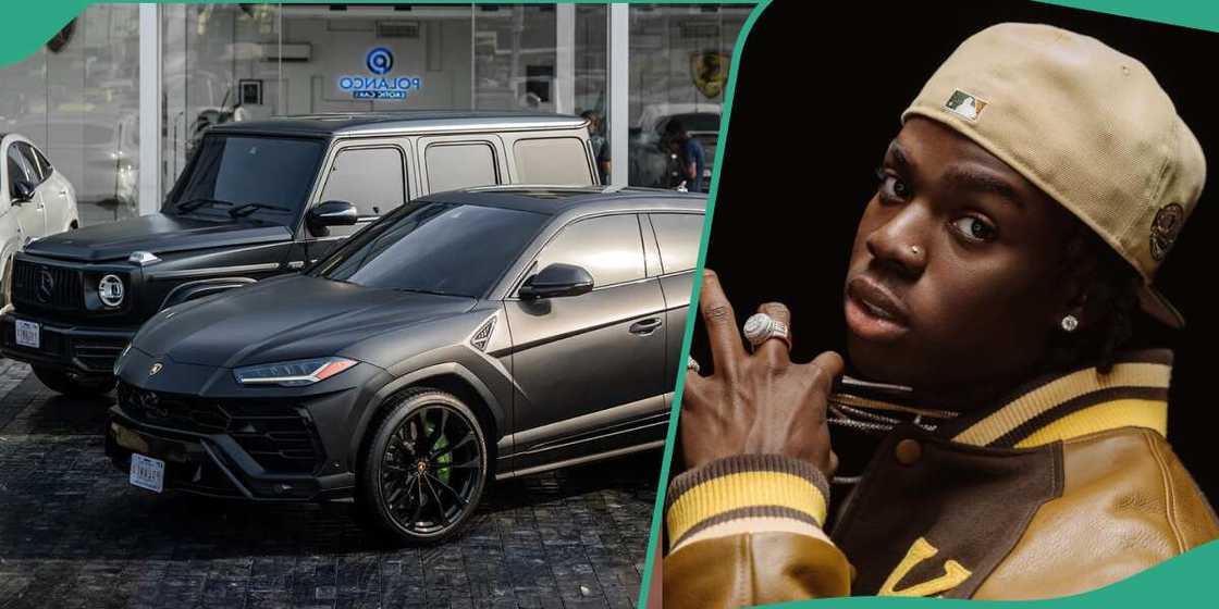 Rema buys 2 cars Lamborghini and G-Wagon at the same time.