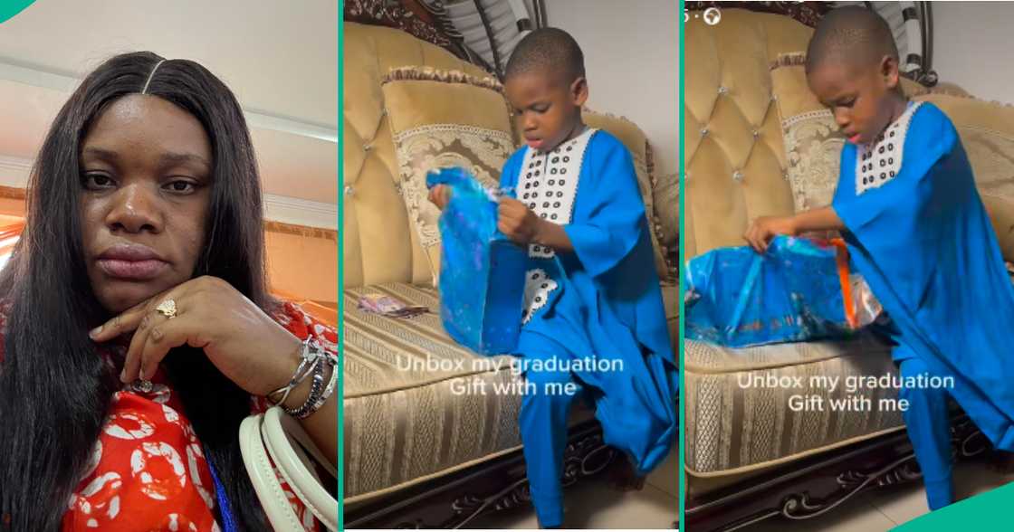 A mother who paid N55k for her son’s graduation displays the item he received A mother who paid N55k for her son’s graduation displays the item he received
