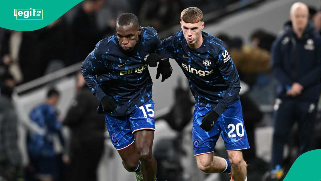 Nicolas Jackson, Cole Palmer, Chelsea, Mikel Obi, England. Nicolas Jackson, Cole Palmer, Chelsea, Mikel Obi, England.