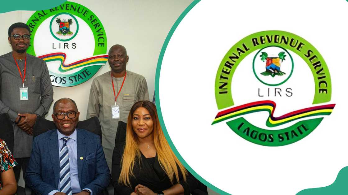 Lagos State Internal Revenue Service (LIRS) staff (L). Lagos State Internal Revenue Service (LIRS) logo (R) Lagos State Internal Revenue Service (LIRS) staff (L). Lagos State Internal Revenue Service (LIRS) logo (R)