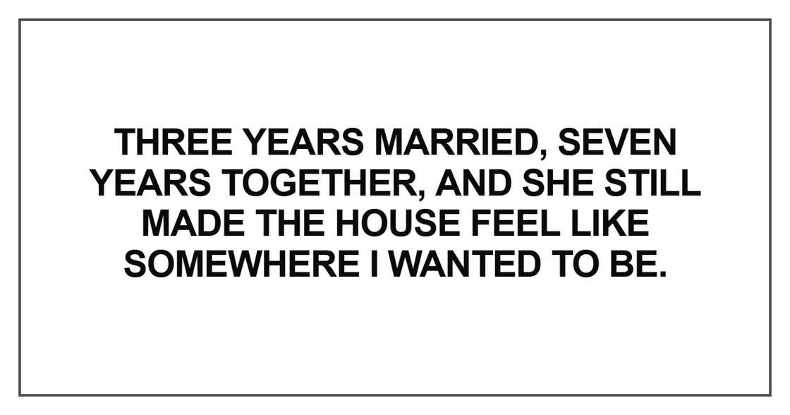 Three years married, seven years together Three years married, seven years together