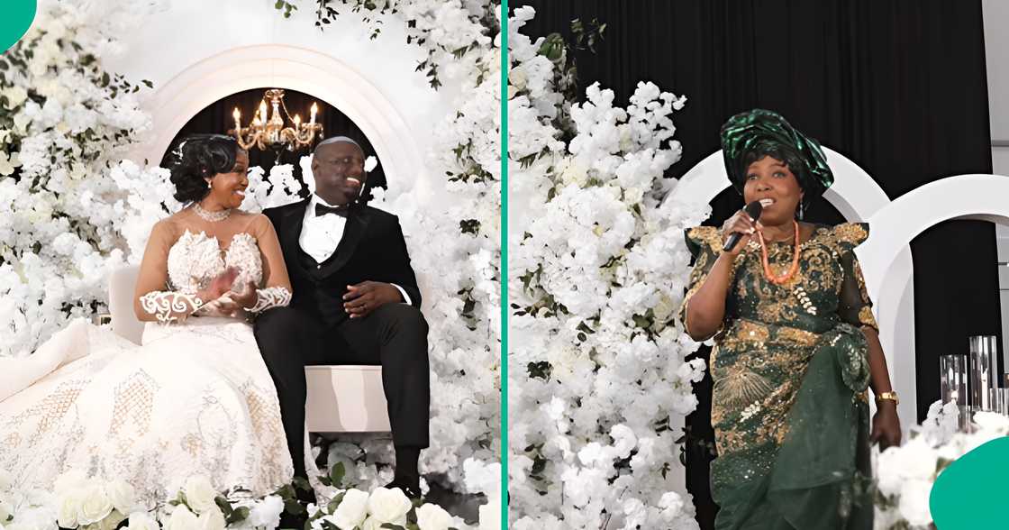 The mother of the groom got people talking after she gave a speech at her son’s wedding.