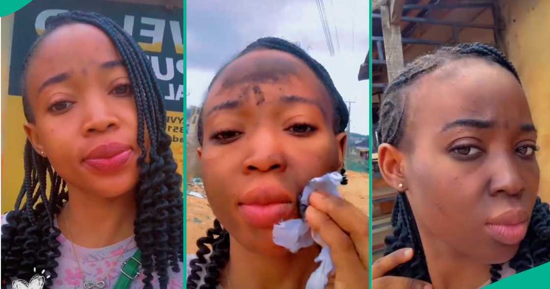 Lady shares why she rubbed charcoal on her face during NYSC registration Lady shares why she rubbed charcoal on her face during NYSC registration
