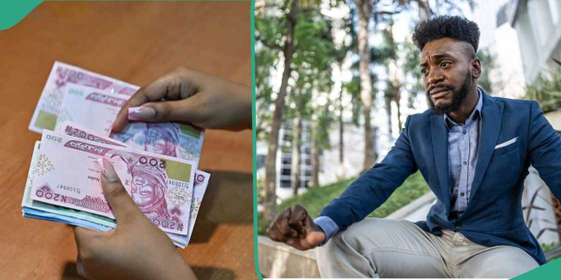 Man cries out after buying dollars with N100k Man cries out after buying dollars with N100k
