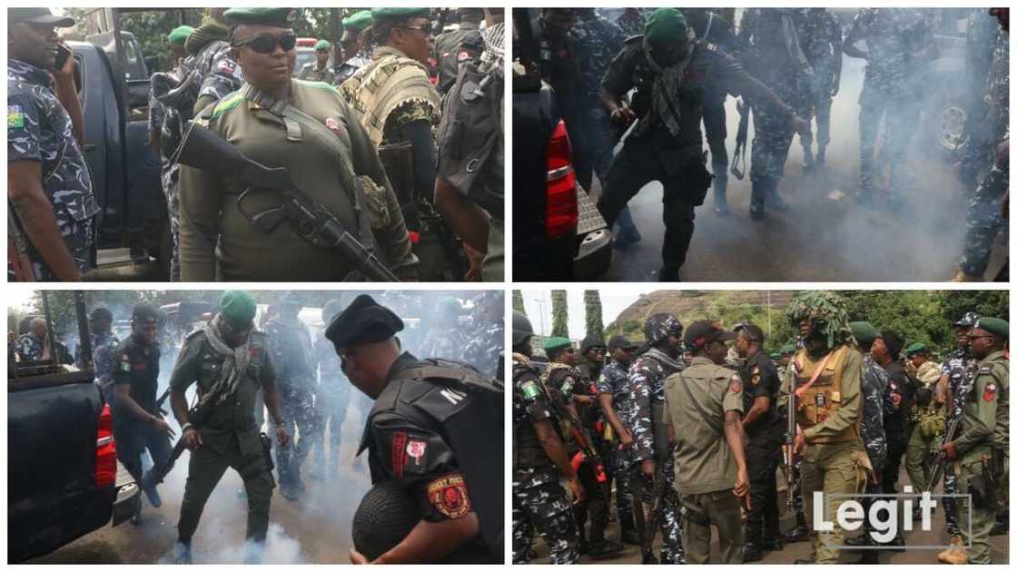 Ekiti state, governorship election, 2022 guber poll, Nigeria police force, show of force, condom allowance Ekiti state, governorship election, 2022 guber poll, Nigeria police force, show of force, condom allowance
