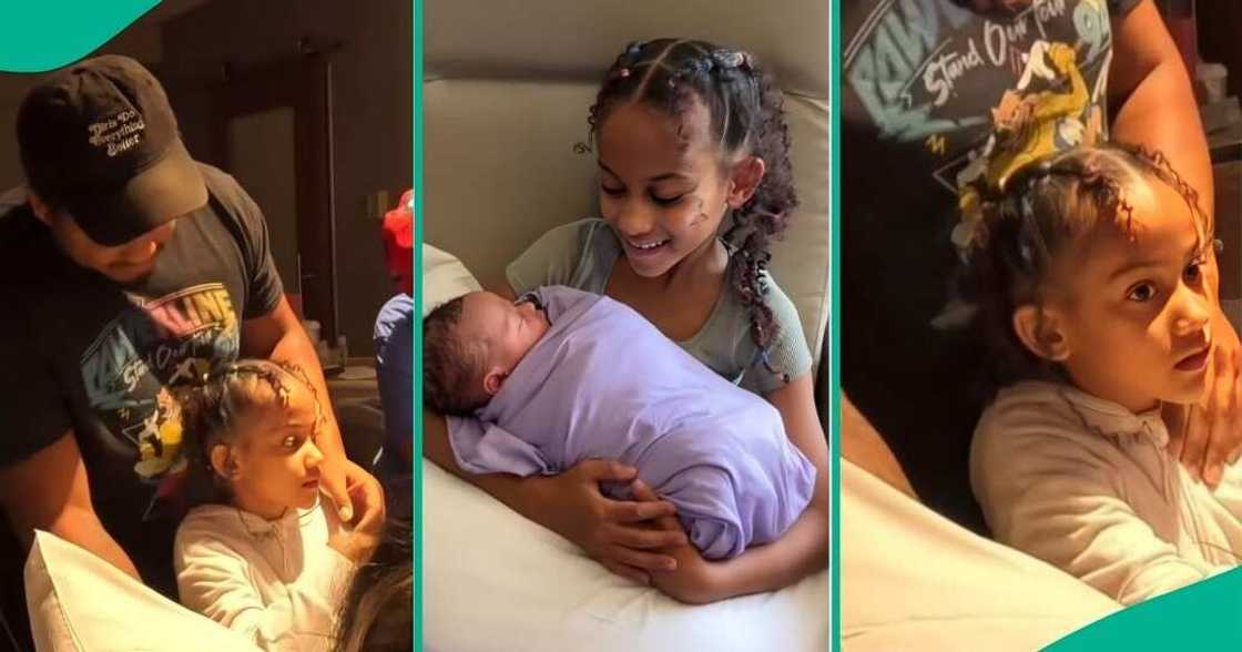 Little girl witnesses her mother giving birth Little girl witnesses her mother giving birth