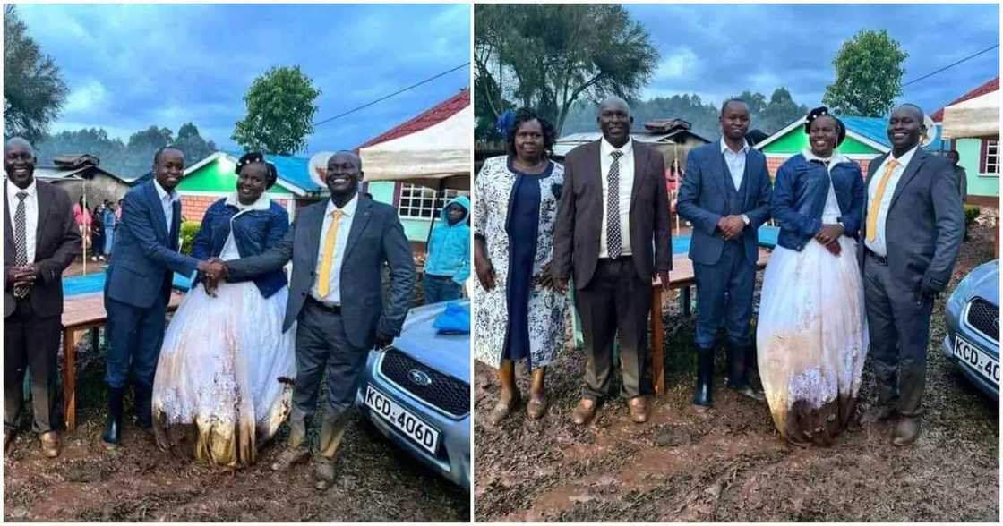 Wedding, mud, newlyweds