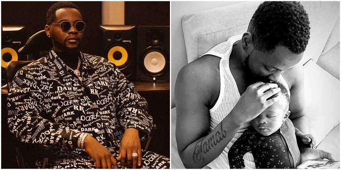 Kizz Daniel and his son Kizz Daniel and his son