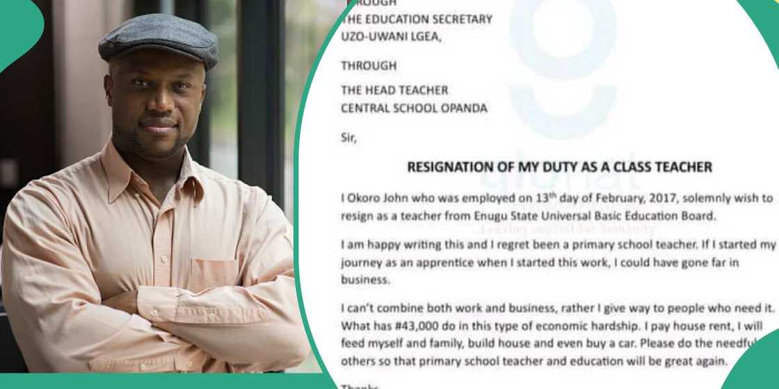 Okoro John, resignation letter Okoro John, resignation letter