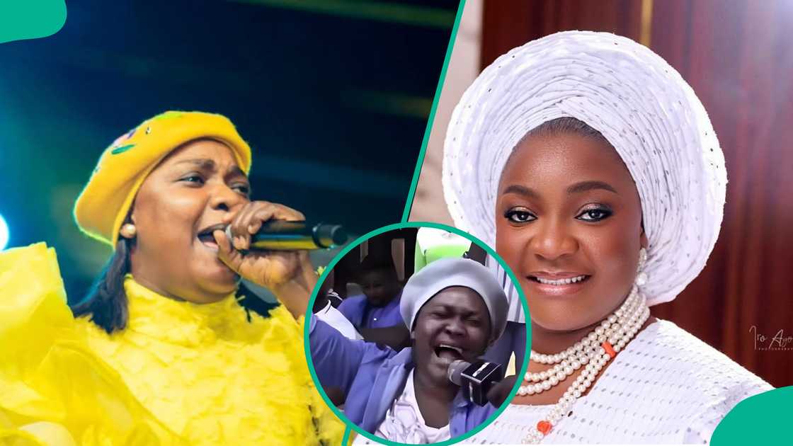 Bunmi Akinnaau Omije Ojumi seen seeking healing at crusade Bunmi Akinnaau Omije Ojumi seen seeking healing at crusade