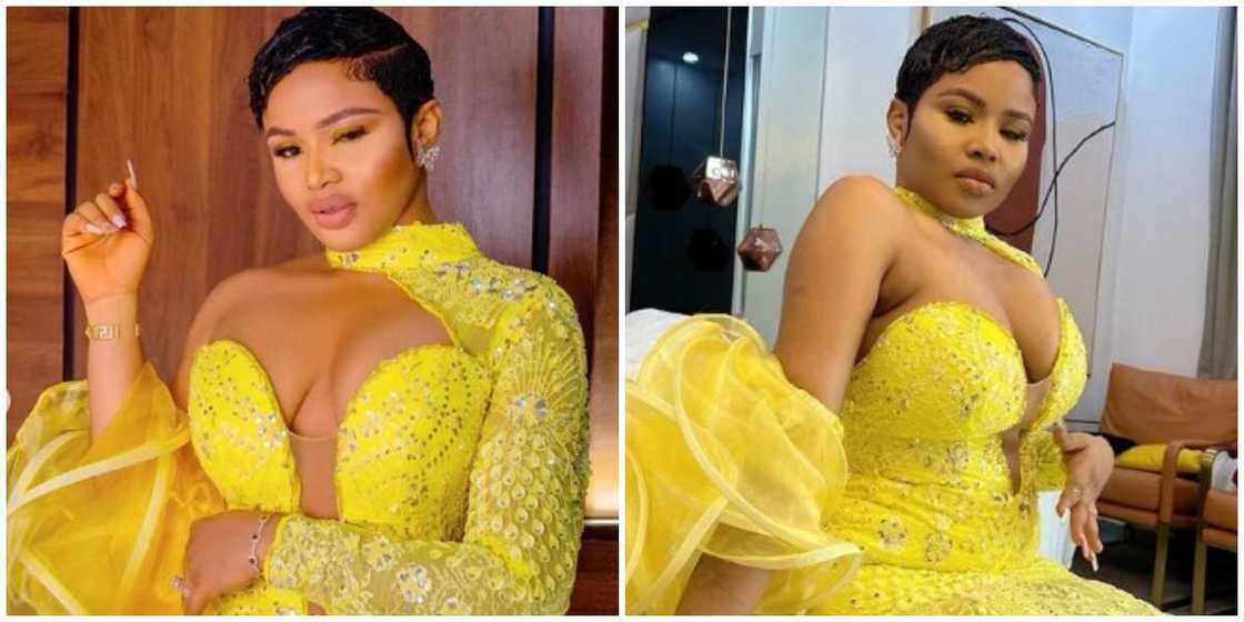 Lady wears revealing asoebi dress