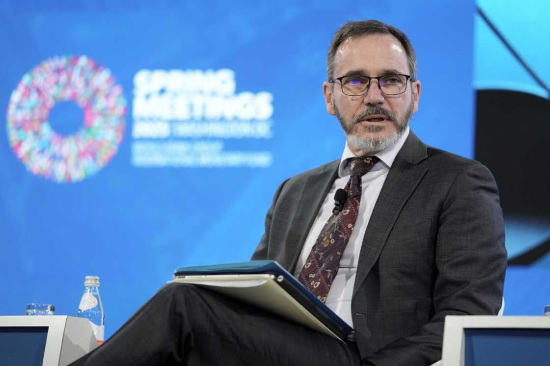 The impact of the US trade shock has remained modest, according to IMF chief economist Pierre-Olivier Gourinchas, seen in April 2025 The impact of the US trade shock has remained modest, according to IMF chief economist Pierre-Olivier Gourinchas, seen in April 2025