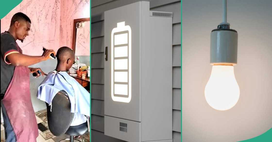 Man installs solar in his barbing salon. Man installs solar in his barbing salon.