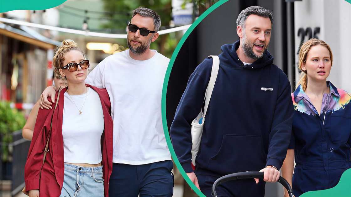 Jennifer and Cooke Maroney walking side by side