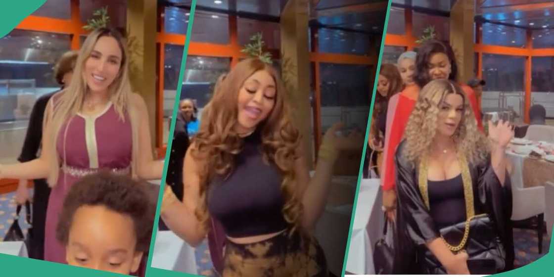 Regina Daniels attends co-wife Laila's birthday party. Regina Daniels attends co-wife Laila's birthday party.