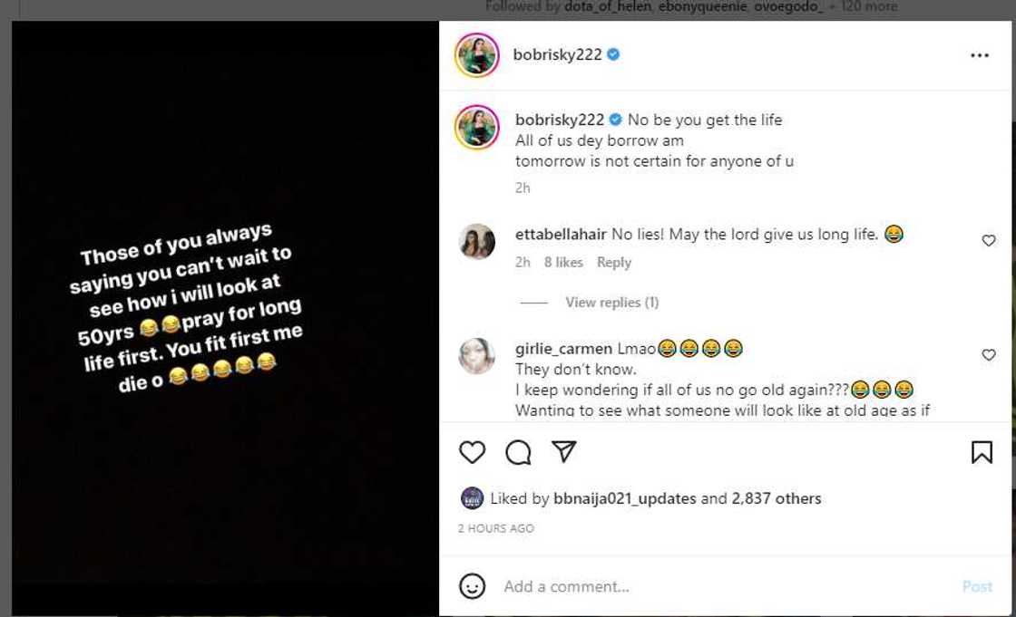 Bobrisky on his haters. Bobrisky on his haters.