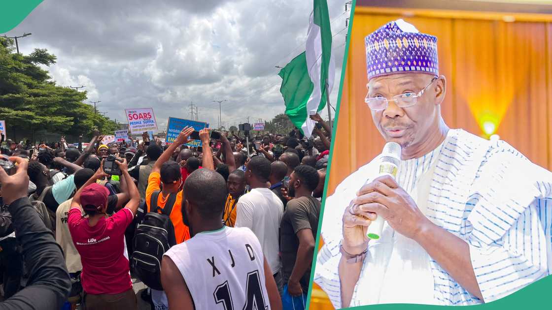 Governor Abdullahi Sule of Nasarawa has disclosed that majority of the hunger protesters in his state are Almajiri, who did not even know what they are protesting for. Governor Abdullahi Sule of Nasarawa has disclosed that majority of the hunger protesters in his state are Almajiri, who did not even know what they are protesting for.