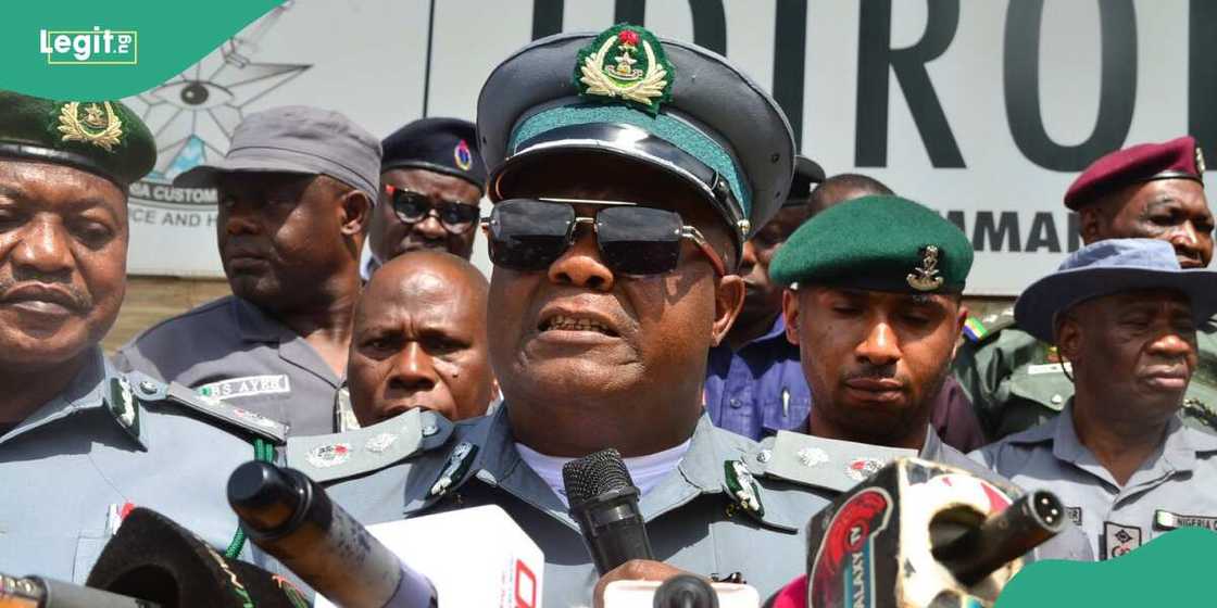 A Nigeria Customs Service boss in a press briefing A Nigeria Customs Service boss in a press briefing
