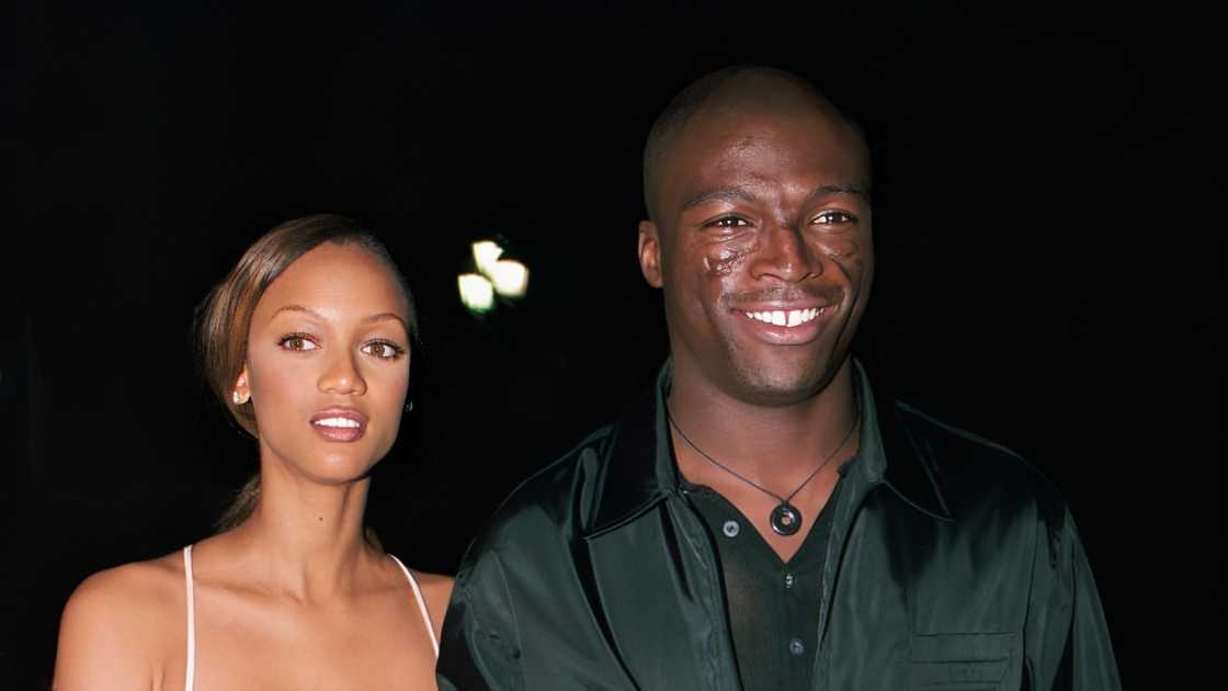 Tyra Banks and singer Seal in Monaco, Monaco.