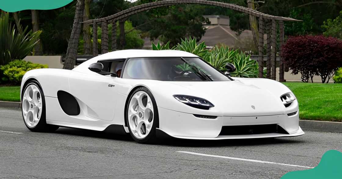 A white Koenigsegg CC850 A white Koenigsegg CC850