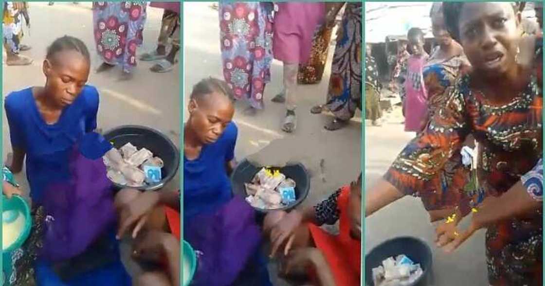 Widow faints while begging for pure water Widow faints while begging for pure water
