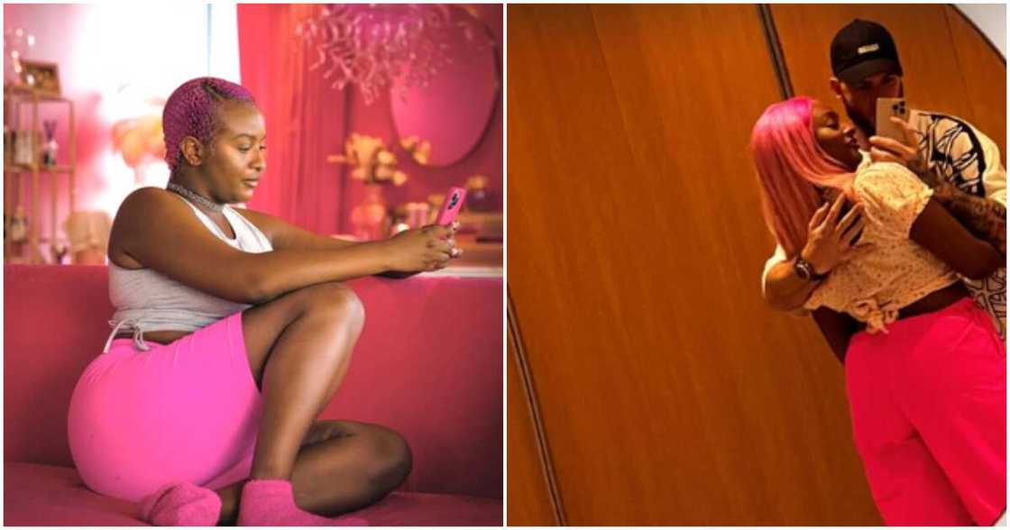 Nigerian singer DJ Cuppy and her fiancé Nigerian singer DJ Cuppy and her fiancé