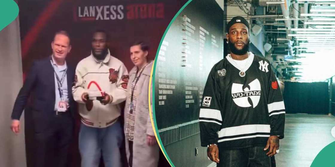 Burna Boy receives award for selling out 20k capacity hall in Germany Burna Boy receives award for selling out 20k capacity hall in Germany