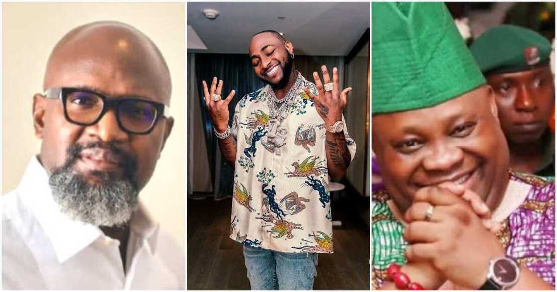 Davido mocks cousin Dele for losing to his uncle. Davido mocks cousin Dele for losing to his uncle.