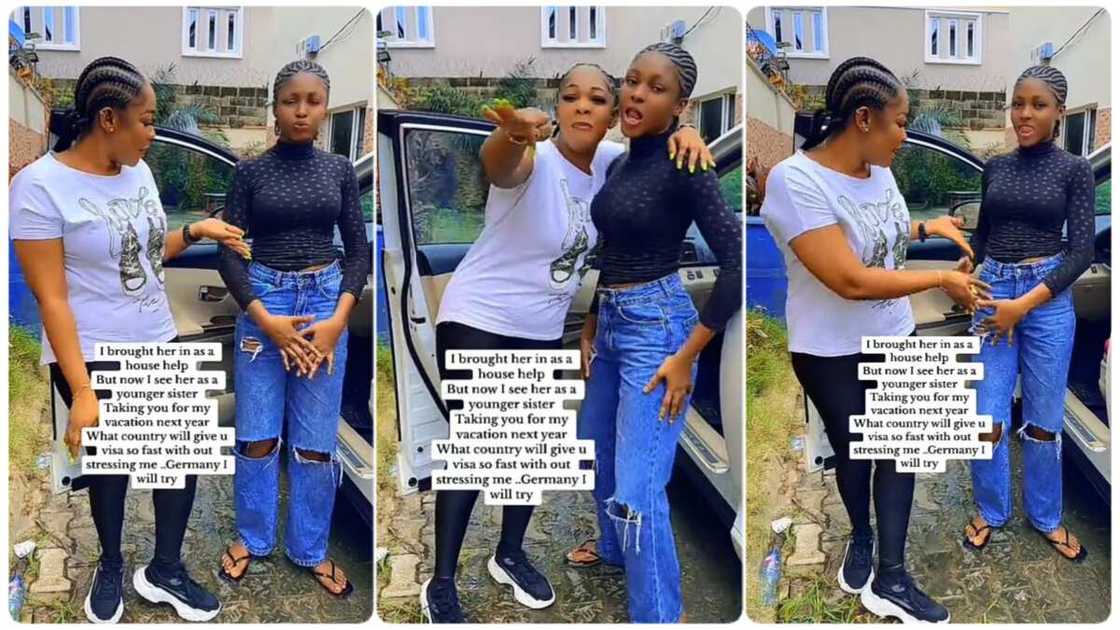 Photo of Nigerian lady and her househelp Photo of Nigerian lady and her househelp